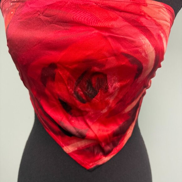 Kim Shui scarf top in rose size S. - Picture 3 of 8